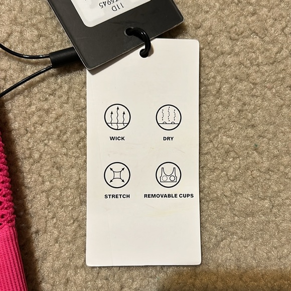 NWT DKNY hot pink sports bra size XS - Picture 3 of 6